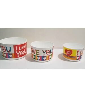 TUPPERWARE I Love You Storage Containers Bowls MISSING LIDS Rainbow